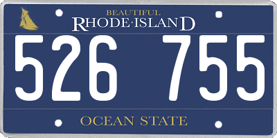 RI license plate 526755