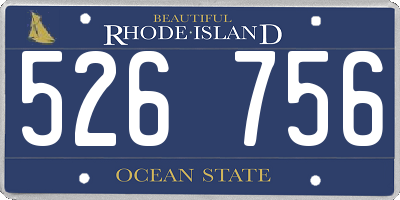 RI license plate 526756