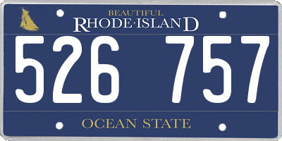 RI license plate 526757