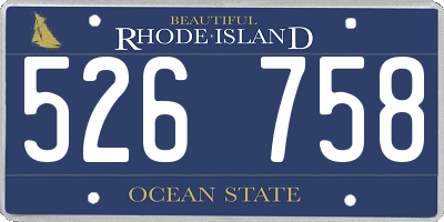 RI license plate 526758
