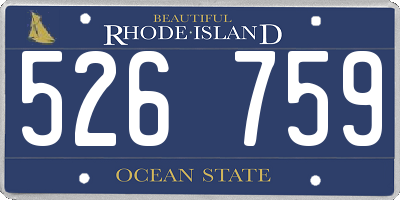 RI license plate 526759