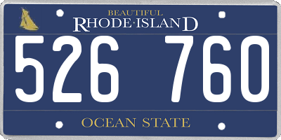 RI license plate 526760