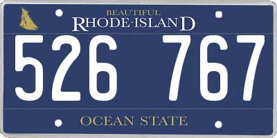 RI license plate 526767