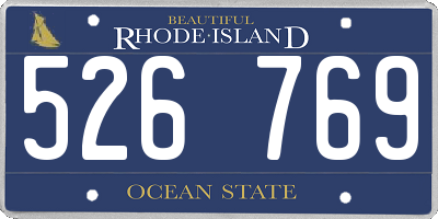 RI license plate 526769