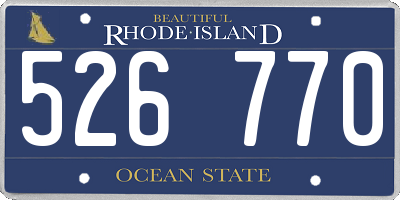RI license plate 526770