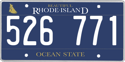 RI license plate 526771