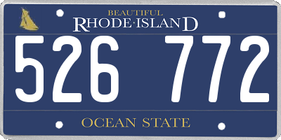 RI license plate 526772