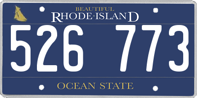 RI license plate 526773