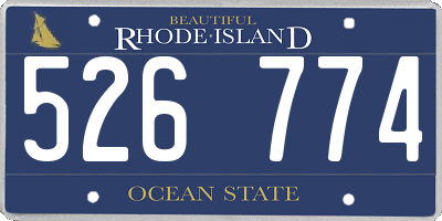 RI license plate 526774