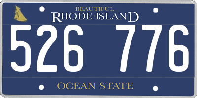 RI license plate 526776
