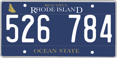 RI license plate 526784