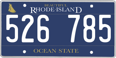 RI license plate 526785