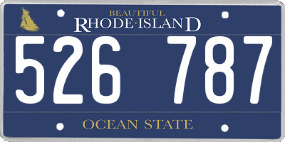 RI license plate 526787