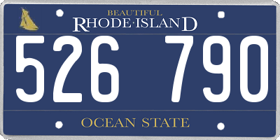 RI license plate 526790