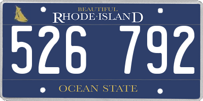 RI license plate 526792