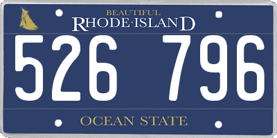 RI license plate 526796
