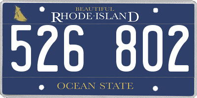 RI license plate 526802