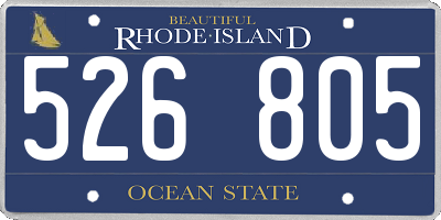 RI license plate 526805