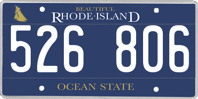 RI license plate 526806