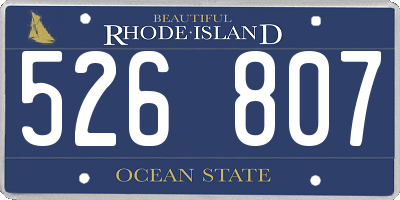RI license plate 526807