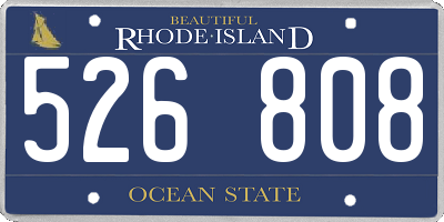 RI license plate 526808