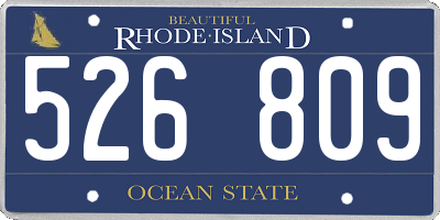 RI license plate 526809