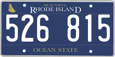 RI license plate 526815