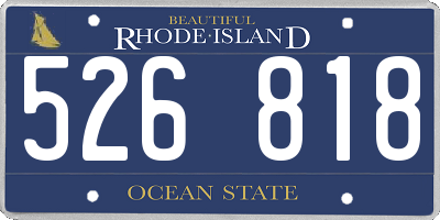 RI license plate 526818
