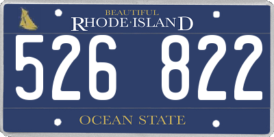 RI license plate 526822