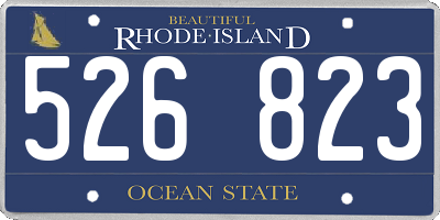 RI license plate 526823