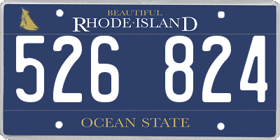 RI license plate 526824