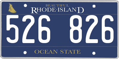 RI license plate 526826