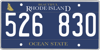 RI license plate 526830
