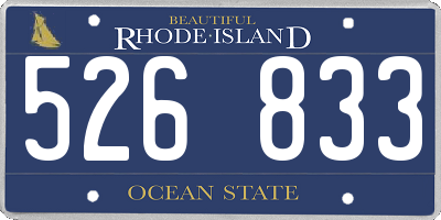 RI license plate 526833