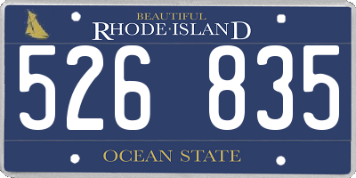 RI license plate 526835