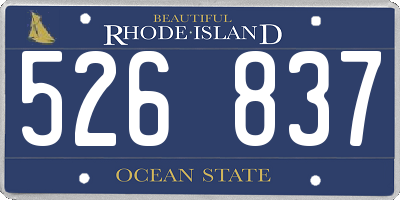 RI license plate 526837