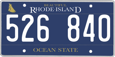 RI license plate 526840