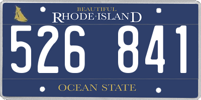 RI license plate 526841
