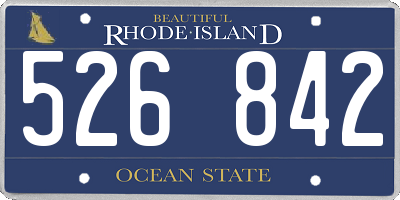 RI license plate 526842