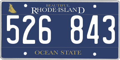 RI license plate 526843