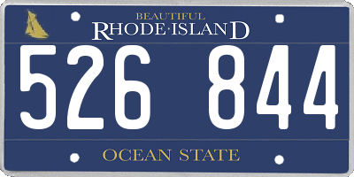 RI license plate 526844
