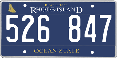 RI license plate 526847