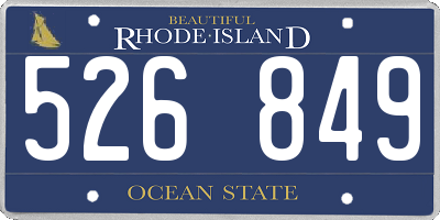 RI license plate 526849