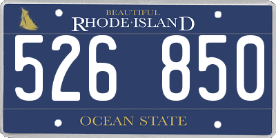 RI license plate 526850