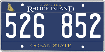RI license plate 526852