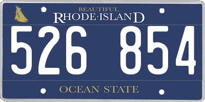 RI license plate 526854