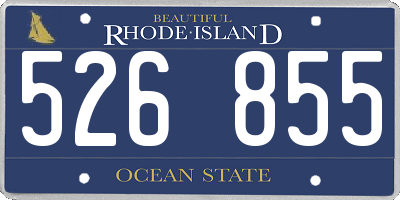 RI license plate 526855