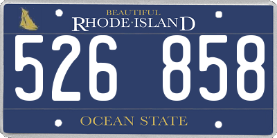 RI license plate 526858