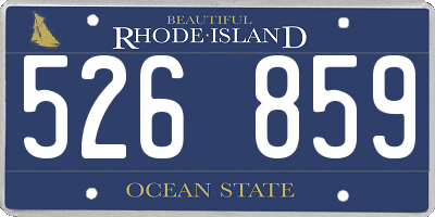 RI license plate 526859