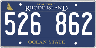 RI license plate 526862